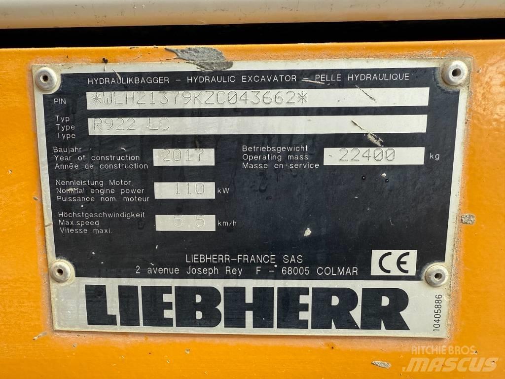 Liebherr R 922 LC Lánctalpas kotrók