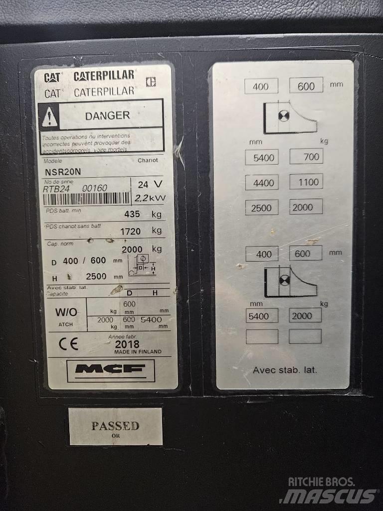 CAT NSR20N Elektromos gyalogkíséretű targoncák