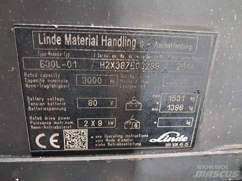 Linde E30L-01 Elektromos targoncák