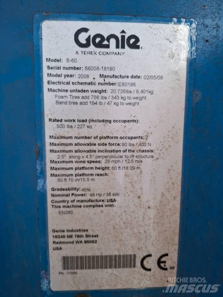 Genie S 60 Teleszkópos emelők