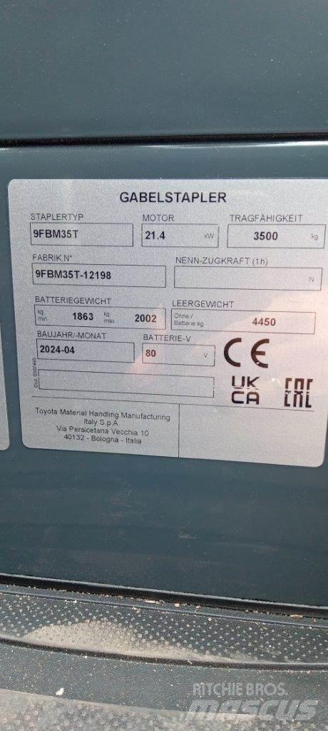 Toyota 9FBM35T Elektromos targoncák