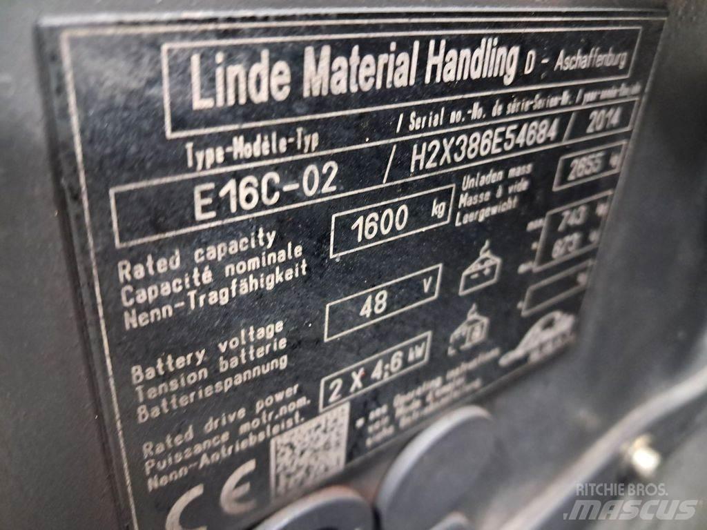 Linde E16C-02 Elektromos targoncák