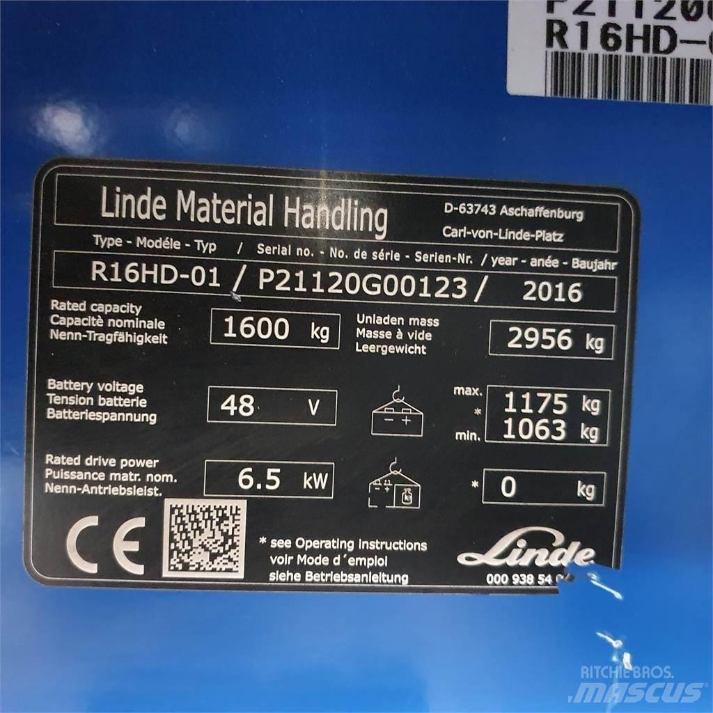 Linde R16HD Tolóoszlopos targonca