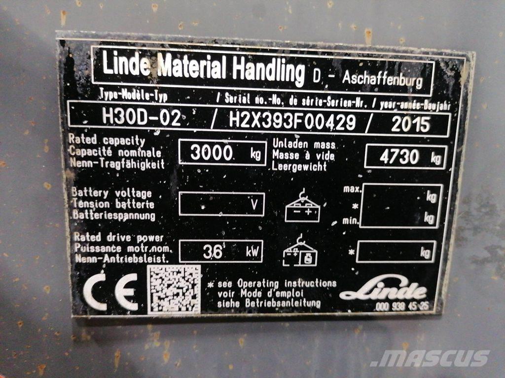 Linde H30D-02 Dízel targoncák