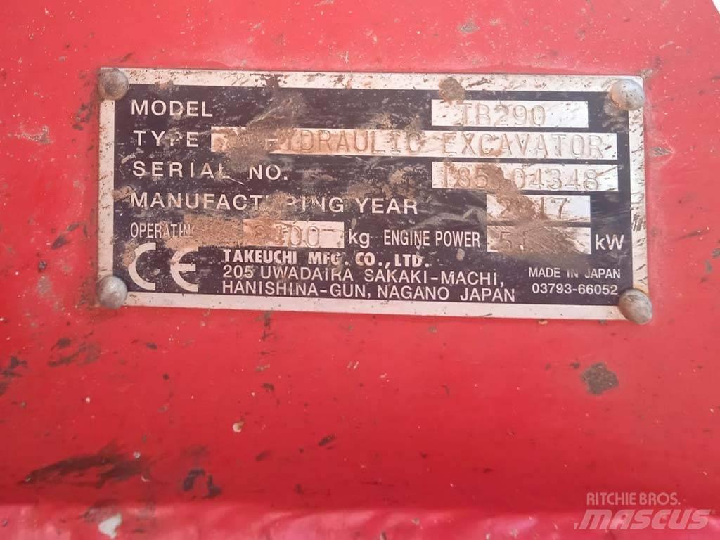 Takeuchi TB290 Mini kotrók < 7t