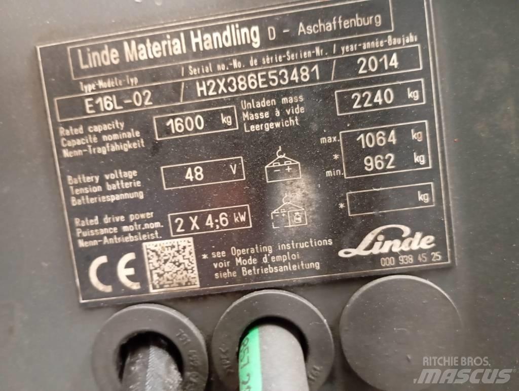 Linde E 16 Elektromos targoncák