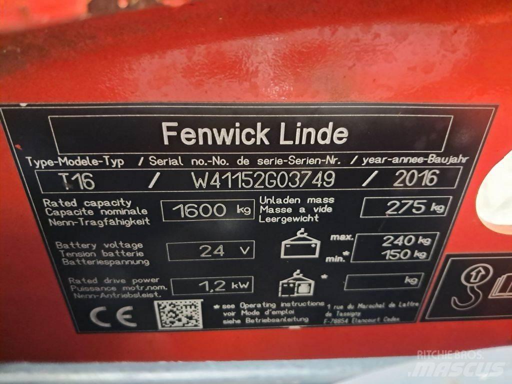 Linde T16 Kézi raklapemelő