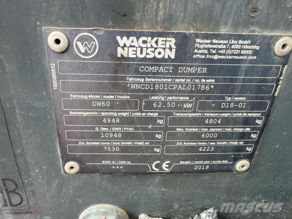 Wacker Neuson DW 60 Mezei dömperek