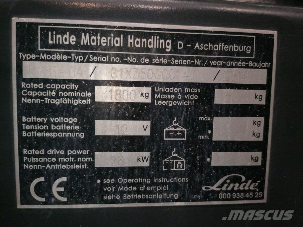Linde H18T-04 Gázüzemű targoncák