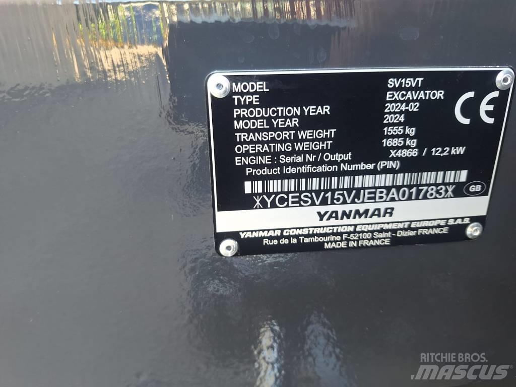 Yanmar SV 15 Mini kotrók < 7t