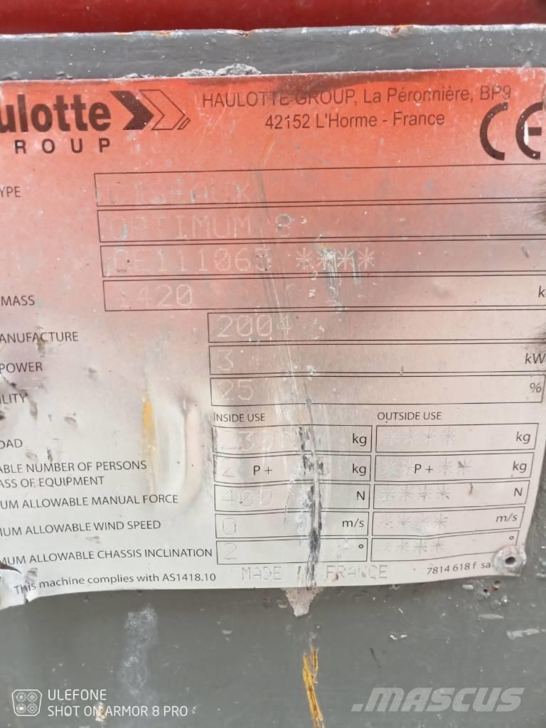 Haulotte Optimum  8 Ollós emelők