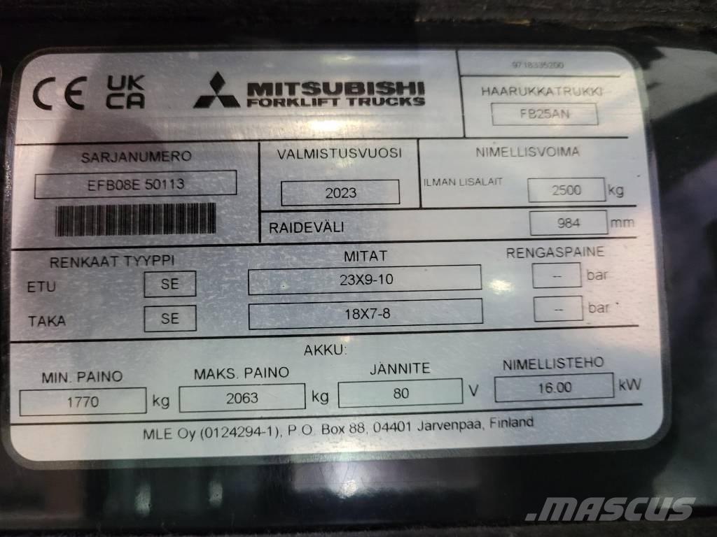 Mitsubishi FB 25 AN Elektromos targoncák