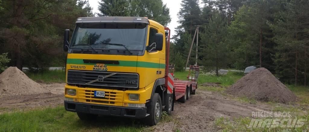 Volvo FH 12 erdészeti gépszállító teherautók