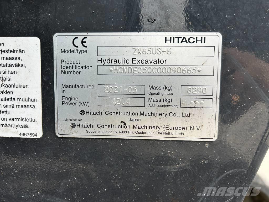 Hitachi ZX85U-6 Közepes (midi) kotrók 7 t - 12 t