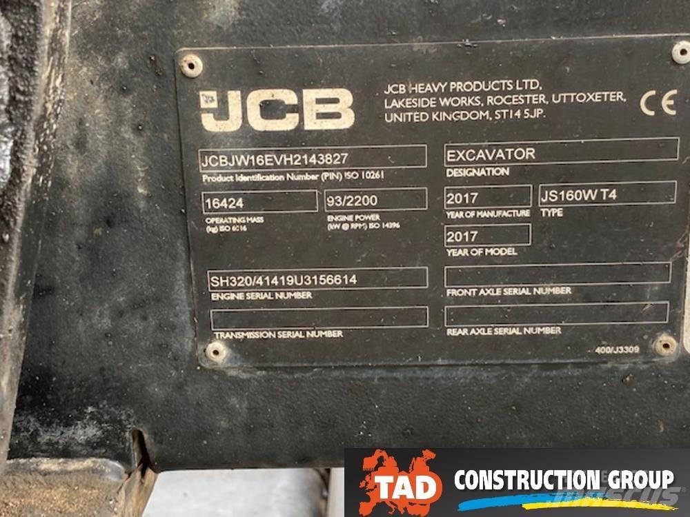 JCB JS 160 W Gumikerekes kotrók