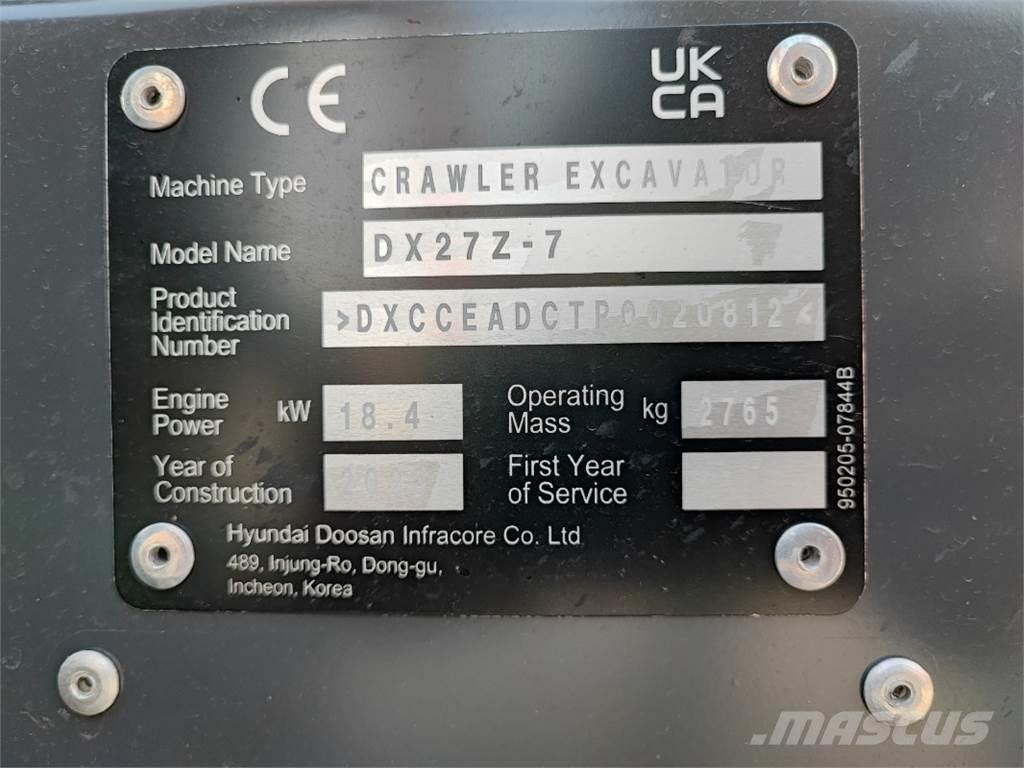 Develon DX27Z-7 Egyéb mezőgazdasági gépek