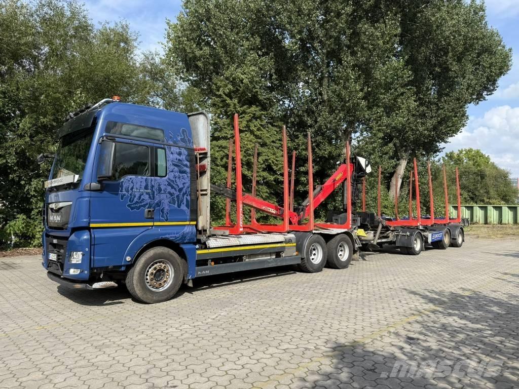 MAN TGX 33.500 erdészeti gépszállító teherautók