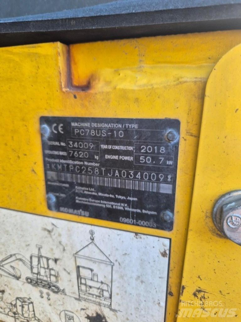 Komatsu Pc 78us-10 Közepes (midi) kotrók 7 t - 12 t