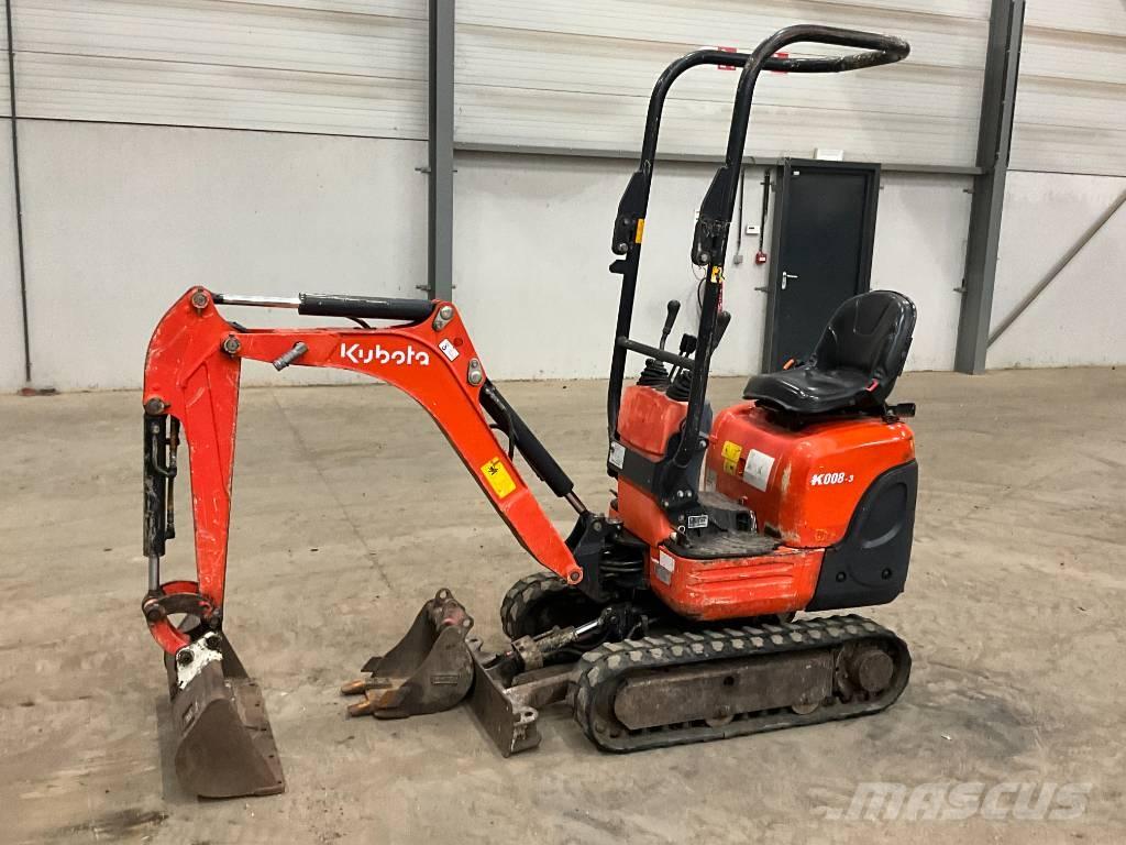 Kubota K 008-3 Mini kotrók < 7t