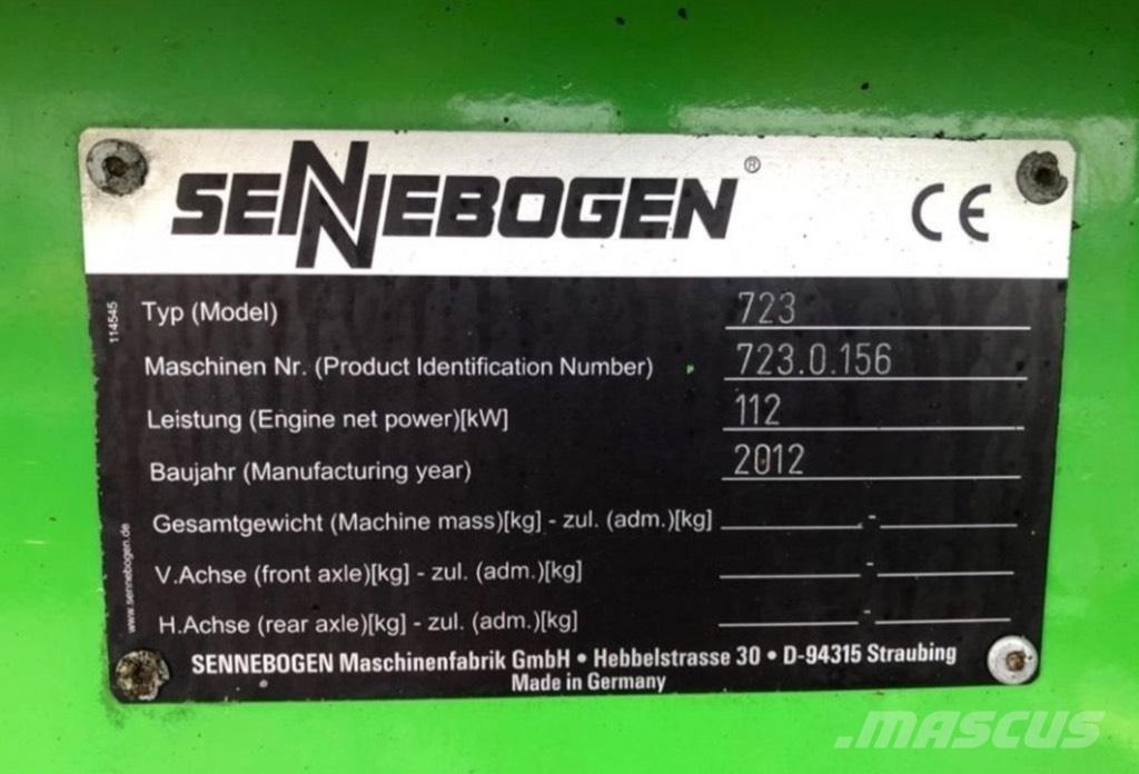 Sennebogen 723 Gumikerekes homlokrakodók