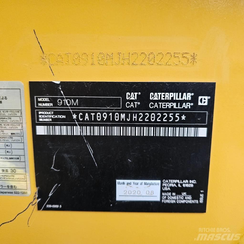 CAT 910M Gumikerekes homlokrakodók
