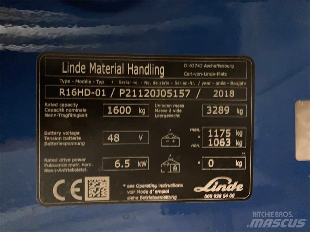 Linde R16HD Tolóoszlopos targonca