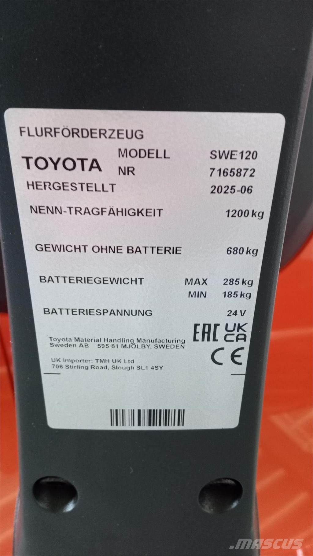 Toyota SWE120 Gyalogkíséretű targonca