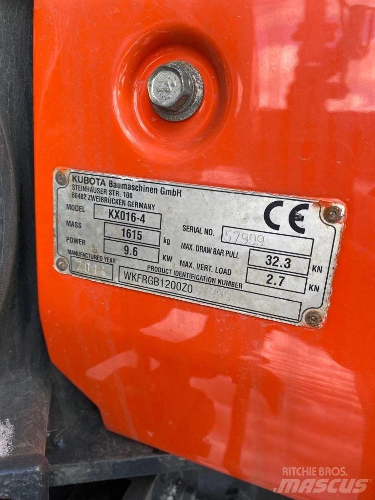 Kubota KX016-4 Mini kotrók < 7t