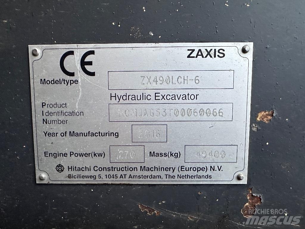 Hitachi ZX 490 LCH Lánctalpas kotrók