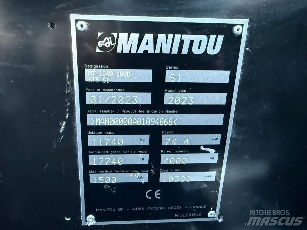Manitou MT 1840 Teleszkópos rakodók