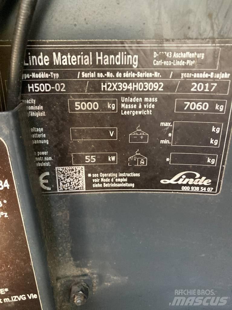 Linde H50D/394 Dízel targoncák