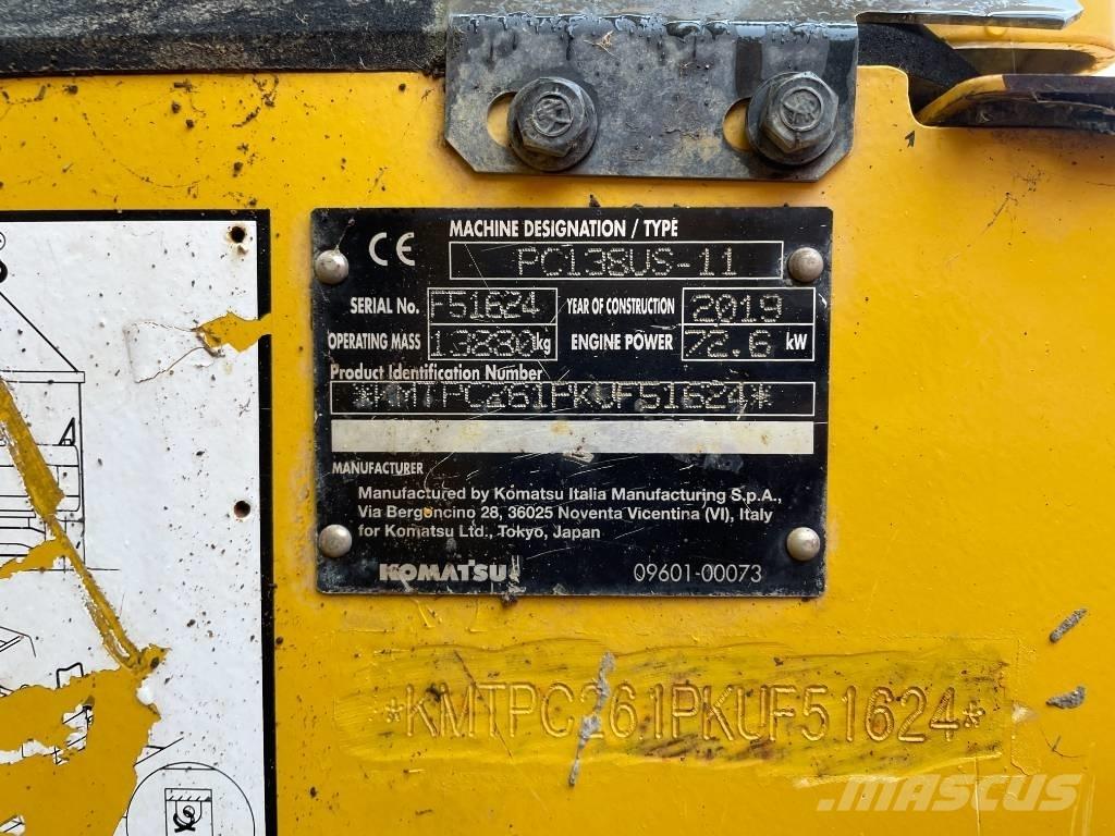 Komatsu PC 138 US-11 Lánctalpas kotrók