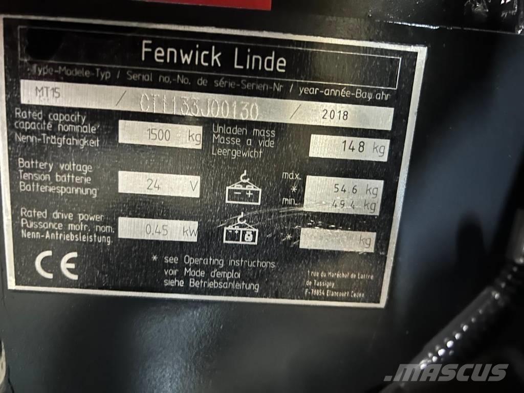 Linde MT 15 Alacsony emelőkocsi