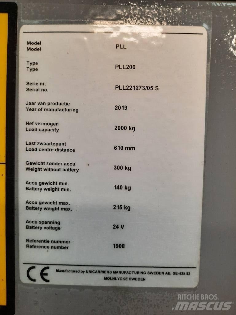 UniCarriers PLL 200 Alacsony emelőkocsi