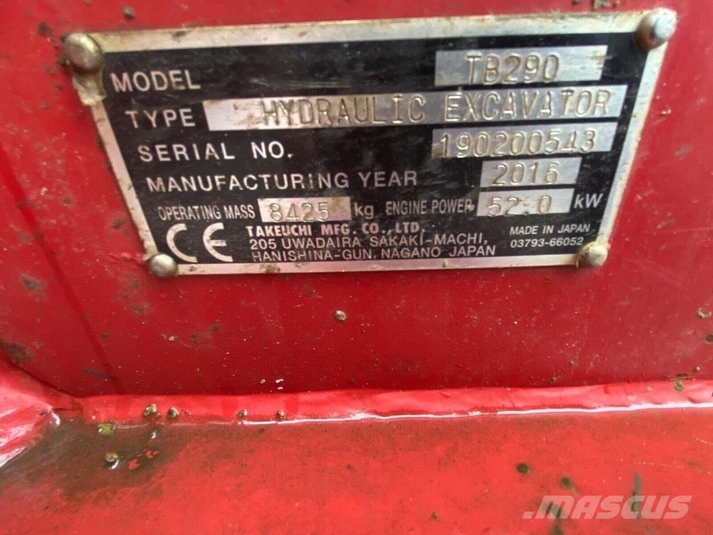 Takeuchi TB 290 Közepes (midi) kotrók 7 t - 12 t