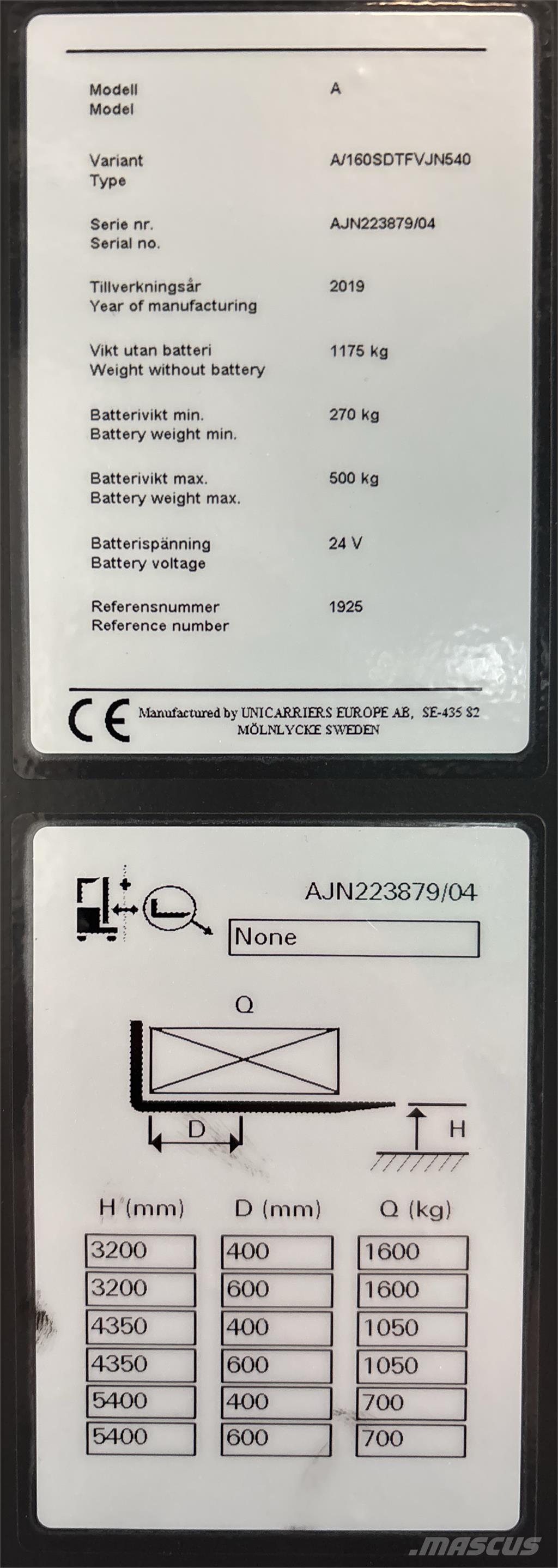 Atlet A160 Elektromos gyalogkíséretű targoncák
