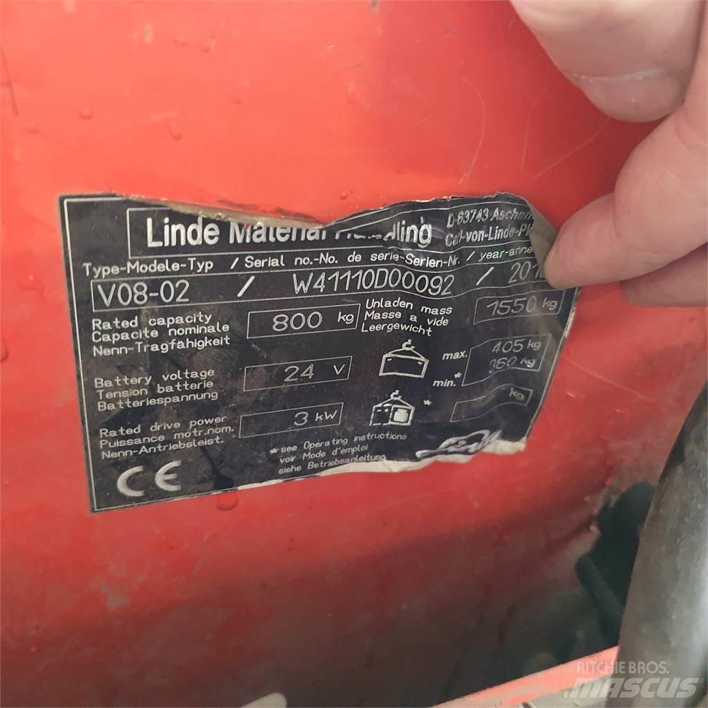 Linde V08-02 Komissiózó közepes emelésű targonca