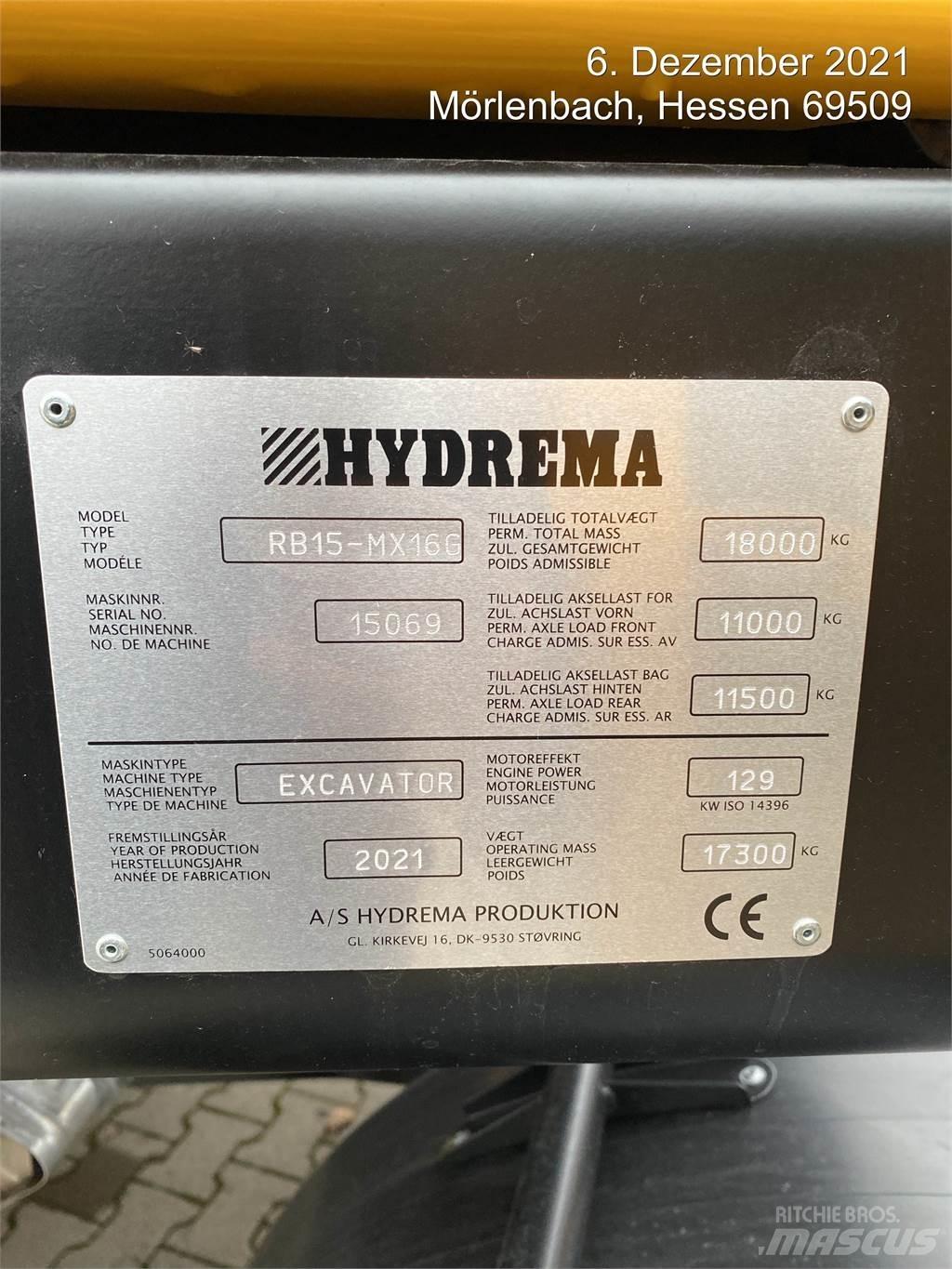 Hydrema MX16G Gumikerekes kotrók