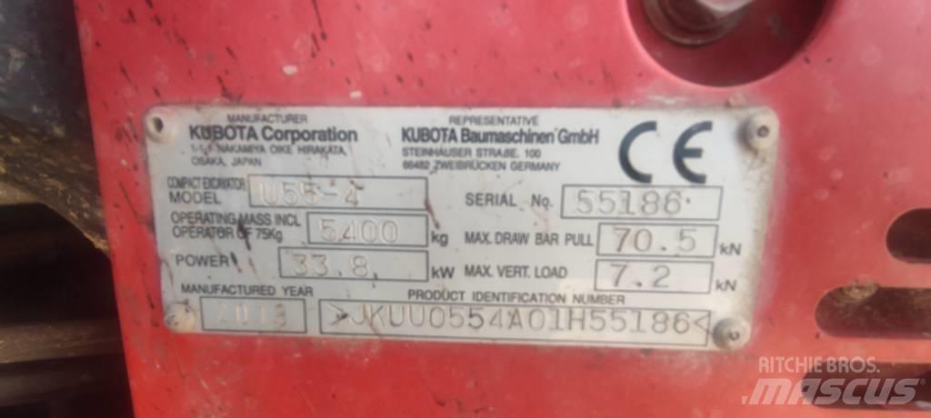 Kubota U 55-4 Mini kotrók < 7t