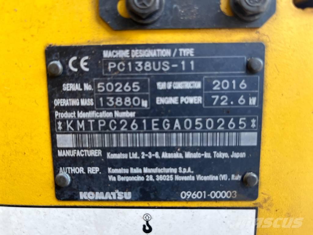 Komatsu PC 138 US-11 Lánctalpas kotrók
