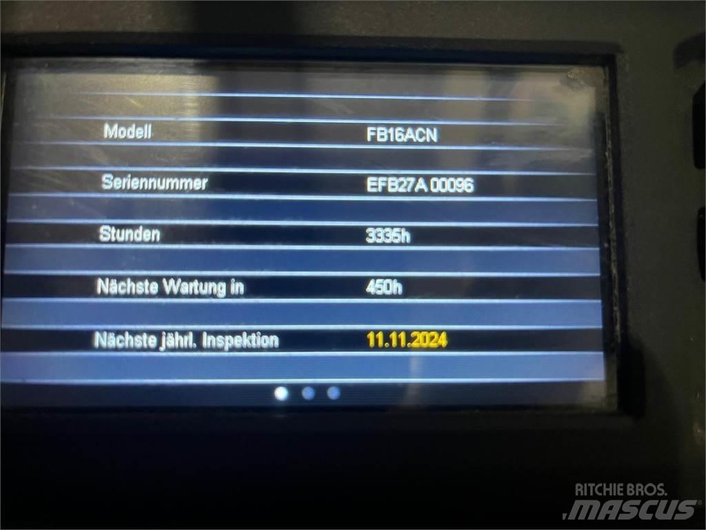 Mitsubishi FB16ACN Elektromos targoncák