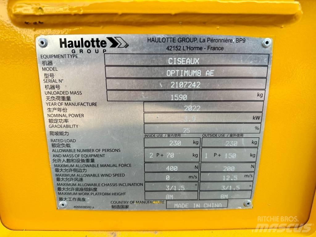 Haulotte OPTIMUM 8 Ollós emelők