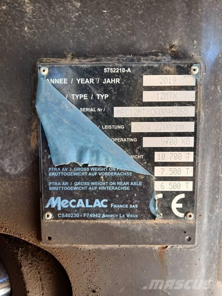 Mecalac 12 MTX Gumikerekes kotrók