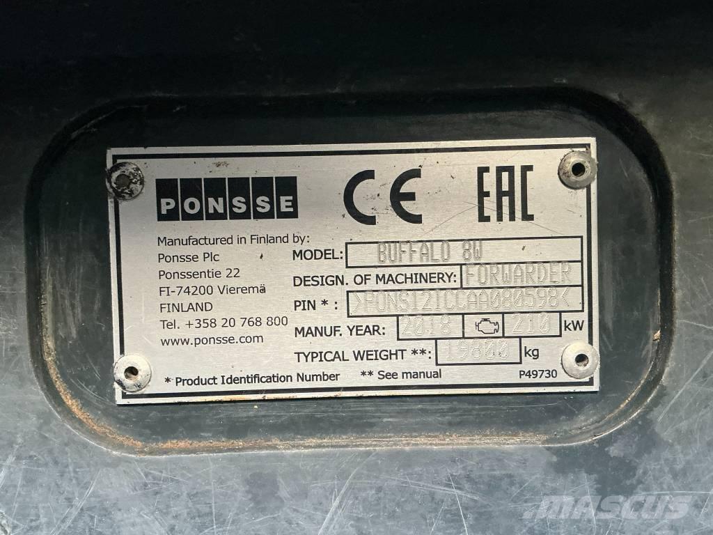 Ponsse Buffalo 8W Kihordók