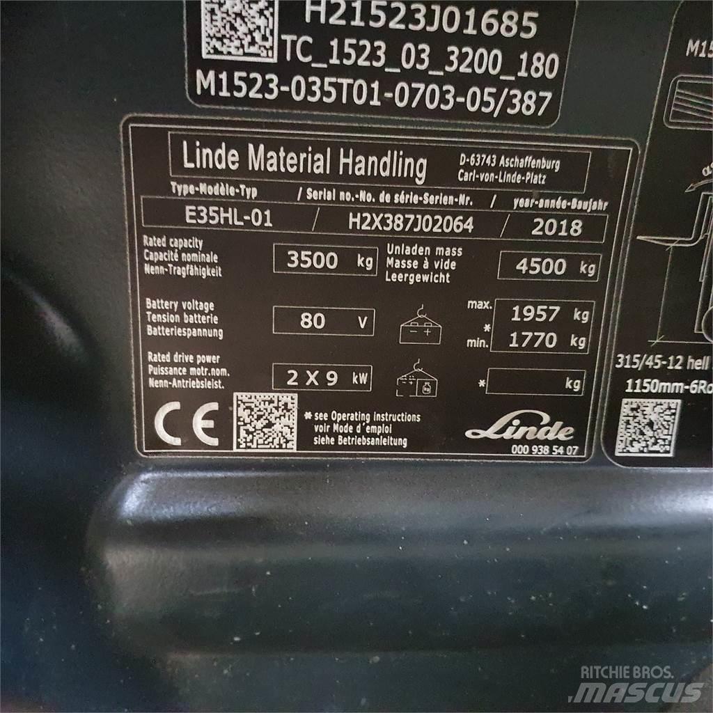 Linde E35HL Elektromos targoncák