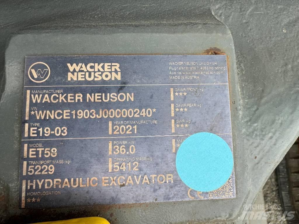 Wacker Neuson ET58 Lánctalpas kotrók