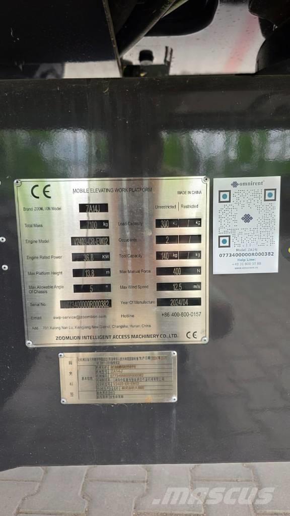 Zoomlion ZA 14 J Karos emelők