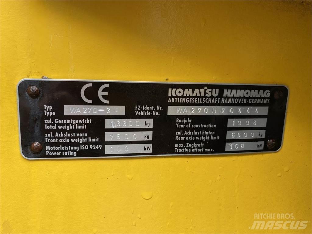 Komatsu WA270-3 Gumikerekes homlokrakodók