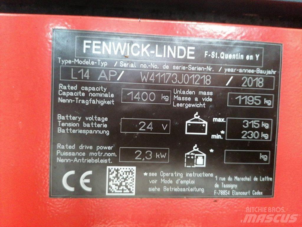 Linde L14 AP Gyalogkíséretű targonca