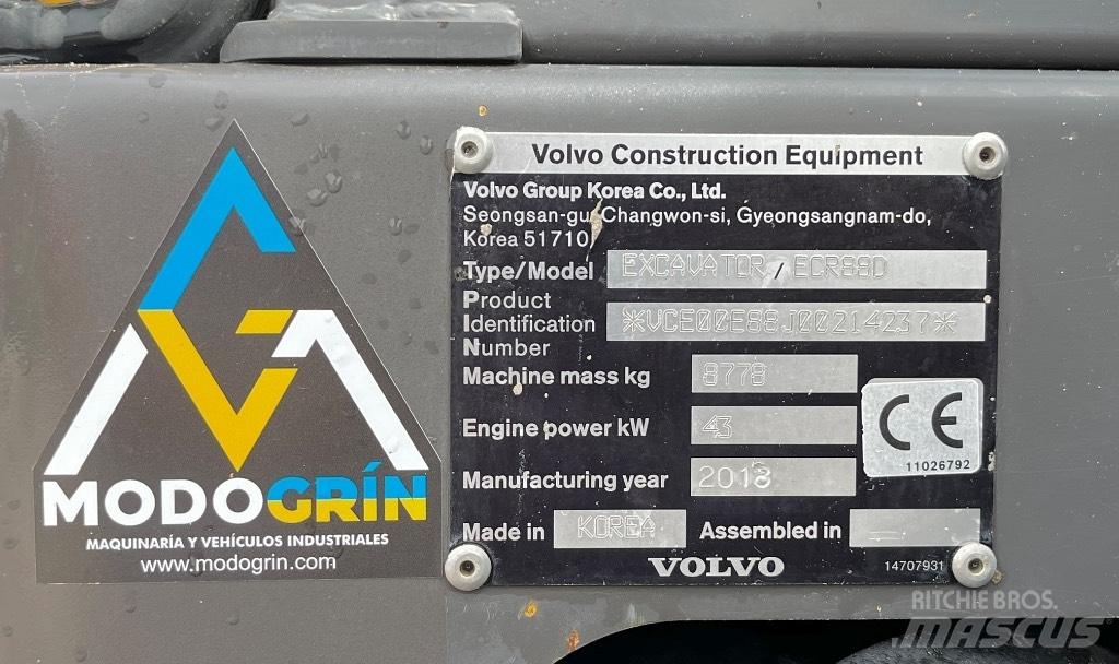 Volvo ECR 88 Mini kotrók < 7t